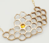Honeycomb Pendant With Citrine