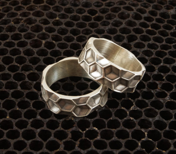 Best selling sterling hexagon ring